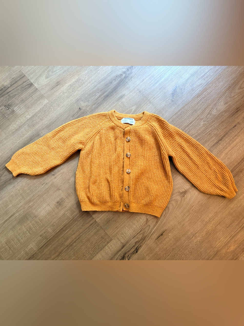 🌼3/$20 Old Navy Toddler unisex Mustard Button-Up Knitted Cardigan